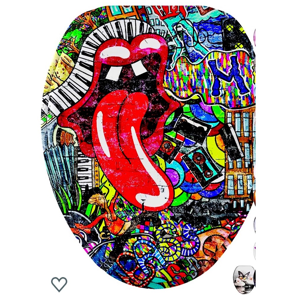 Graffiti toilet seat cover